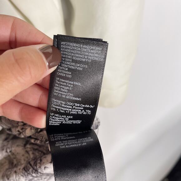 The North Face Womens XS Cream Arctic Parka Jacket Faux Fur Removable Hood Coat - Picture 15 of 16